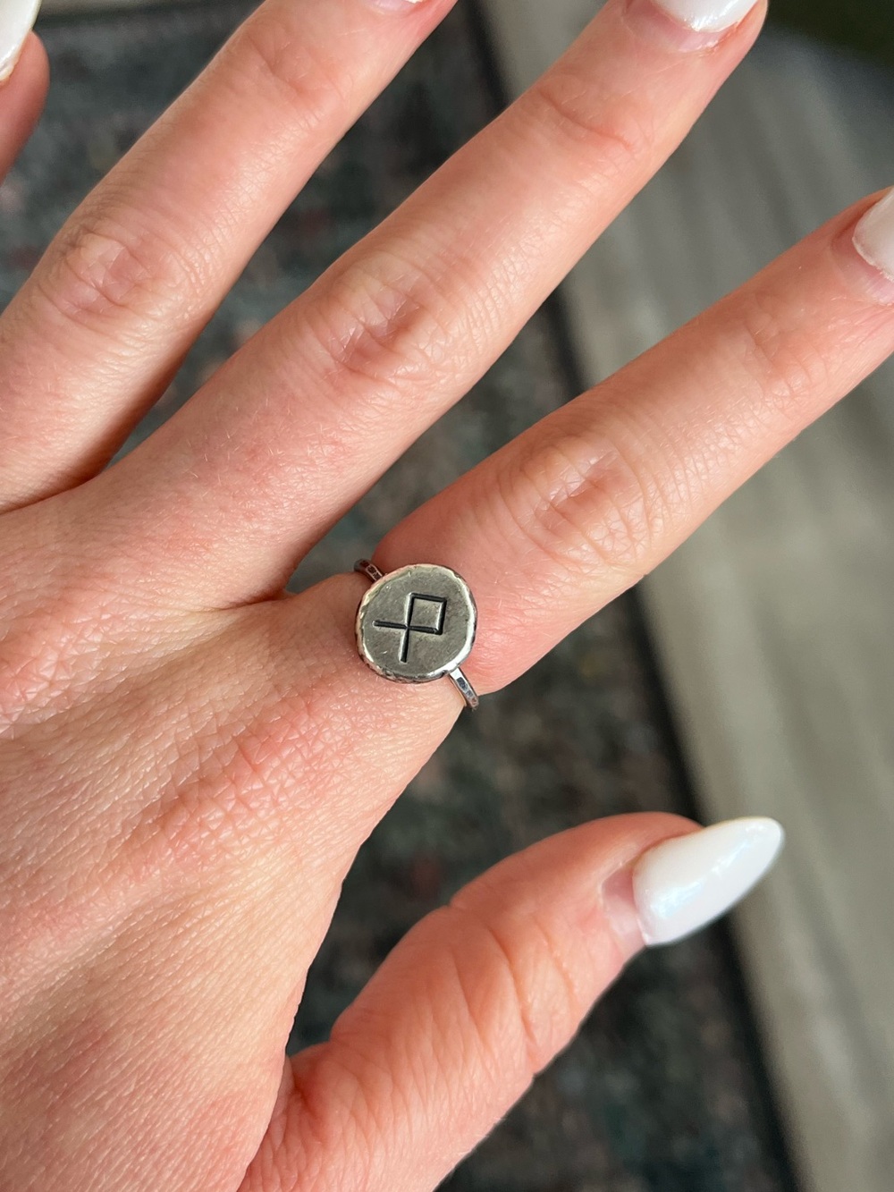 Sterling Silver Viking Rune Ring